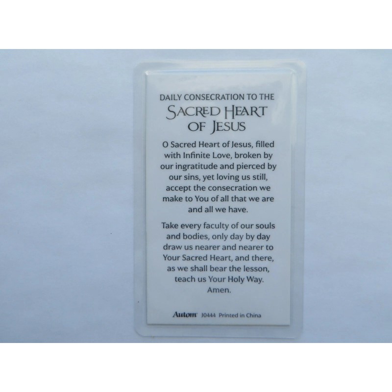 Daily Consecration to the Sacred Heart of Jesus - Laminated