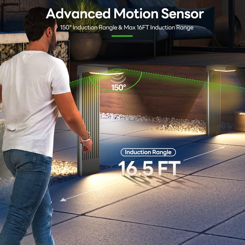 COXSENI Solar Pathway Lights Outdoor 6Pack, 400LM Motion Sensor Walkway
