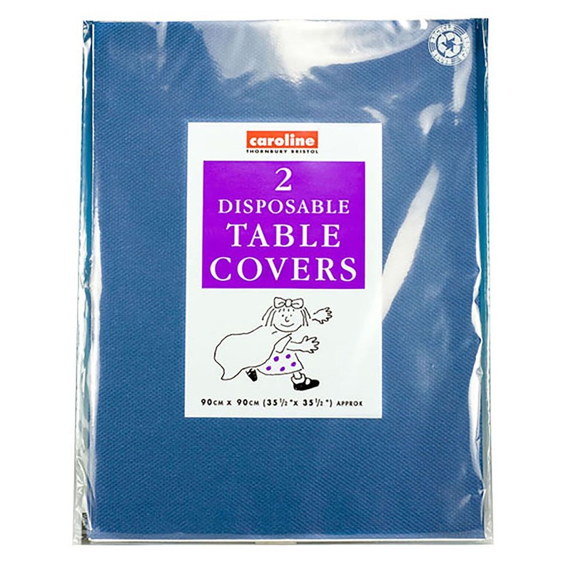 Caroline Black Square Paper Table Covers 90CM X 90CM 2