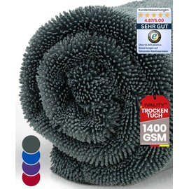 Ivality® Car Drying Cloth XXL 80 x 50 cm Ultra Absorbent 1400 GSM Motorcycle Twisted Towel Microfibre Cloth - Lint-Free & Paint-Gentle Microfibre Cloth Car Care & Car Care