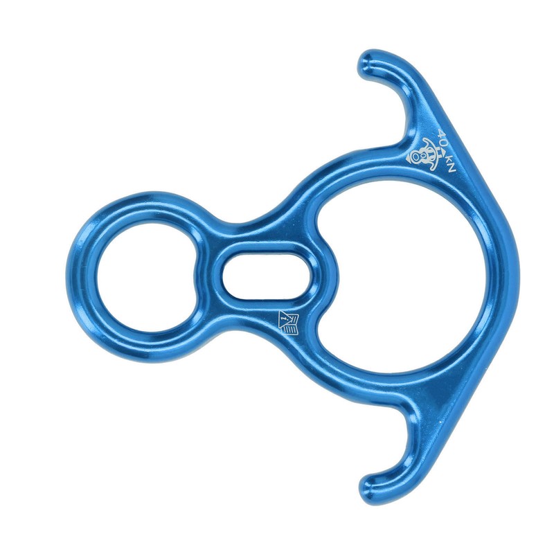 Descender Gear Aluminium Alloy 40KN Pulling Force Ox Horn Shaped