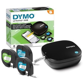 DYMO LetraTag 200B Bluetooth Label Maker Value Pack | Impresora de Etiquetas compacta | Se Conecta a través de tecnología Wireless Bluetooth a iOS y A