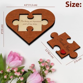 Wooden Therapist Appreciation Gifts - Thank You for Being Part of My Story Teacher Gift, Farewell Gifts for Female Mentor Friend, Thankful Memorial Keepsakes for Women or Men Thanks Puzzle Piece Sign