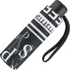 Ultra Mini Pocket Umbrella Petito Small Lightweight Windproof Letters, black-white,