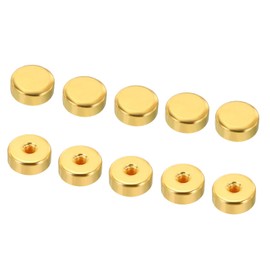 PATIKIL M4x0.7 Cap Nut, 10 Pack Acorn Nut Screw Cap Insert Bolt Cover Flat Female Thread Decorative Hardware Fittings Light Fixtures Electrophoretic Gold