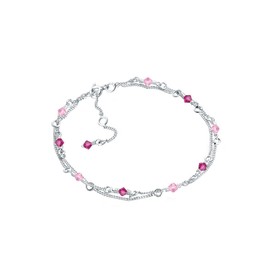 Elli Women's Basic Bracelet with Crystals Elegant in 925 Sterling Silver, Facet cut, Crystal