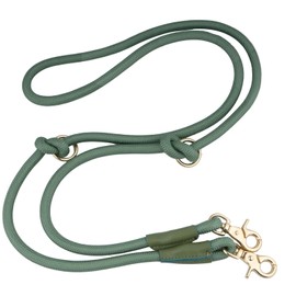 Multifunctional 7FT Hands Free Crossbody Nylon Rope Dog Leash, 2 Snap Hooks Dog Leash Hands Free for All Breeds