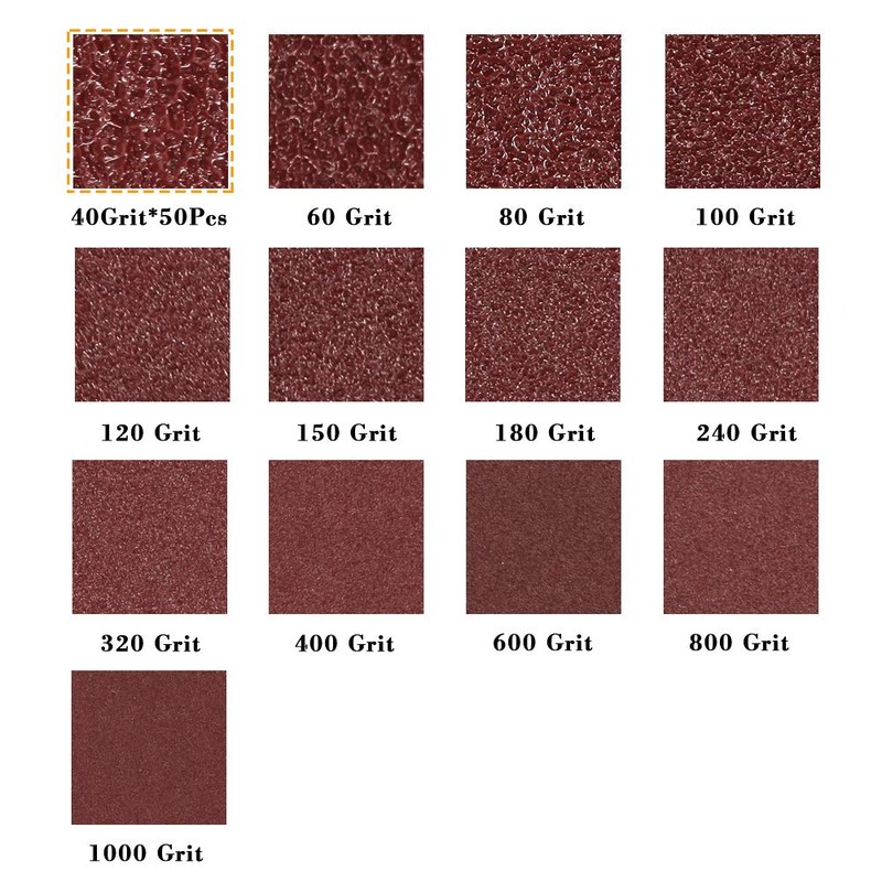 SPEEDWOX 50 Pcs Triangle Sanding Pads Hook and Loop 40