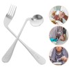 Rehabilitation Aid Spoon Adaptive Utensils Set Left Handed Grip Easy