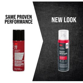 3M 3M Super 77 Multi-Surface Spray Adhesive, 14.1 oz., Low VOC, Quick Bond, Fast Drying, Clear Finish for Foil, Foam, Paper, Metal, Plastic, Fabric, and Cardboard (77-NAT)