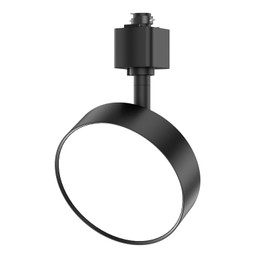 TuyuBEE Diffuse LED Track Lighting Heads H Type Track Light Heads Dimmable Kitchen Track Lighting Fixtures Ceiling, Compatible with H Track Rails - Flicker Free CRI90+ 3000K 12W 1000lm, 1 Pack Black