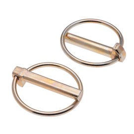 4.5x41mm Linchpin (Pack of 2), Lynch Retaining Pin, Lynch-pin, O-Type Safety pin, Shaft Locking Linch Pin, Clip Pin with Ring, DIN11023 Axle Pin for Tractor, Trailer, Truck, Mower, PTO, Digger, Boat