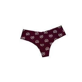 Victoria's Secret Pink No Show Thong Panty/Underwear Color Ruby/Maroon Logo Size Large New