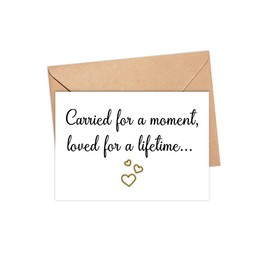 Yanashop88 Carried For A Moment Loved For A Lifetime Card - Miscarriage Bereavement Card - Miscarriage Baby Loss - Memorial Bereavement Sympathy Card - Baby Memorial Keepsake Remembrance Card