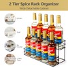 10 Bottle Capacity Coffee Syrup Organizer 2 Tier Coffee Syrup