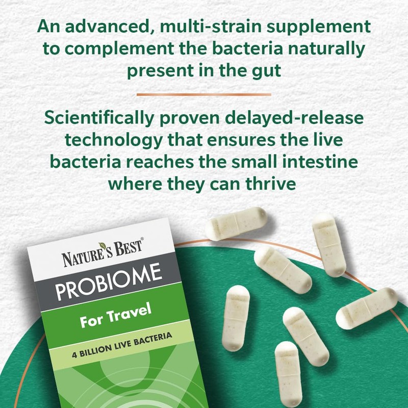 Nature's Best ProBiome for Travel, 30 Capsules (1 Month Supply)