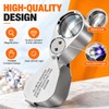 40X Jewelry Loupe for Close-Up Inspection – LED & UV