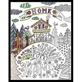 Design Works/Zenbroidery Stamped Embroidery Kit 14"X18"-Home Sweet Home