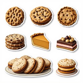 Cardstock Die Cut Embellishments Cookies (12) Cut Outs 3.5 Inch