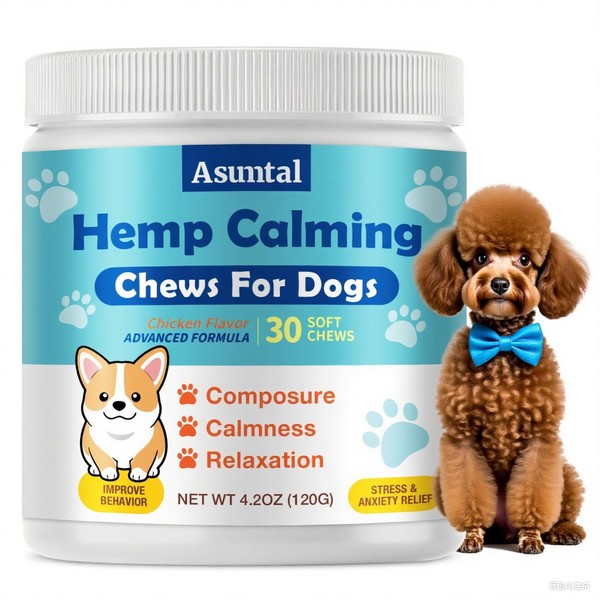 Calming Chews for Dogs, Dog Calming Chews, 30 Soft Chews,