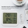 OWE034 4in Digital LCD Thermohygrometer Touch Screen Temperature Humidity Meter