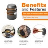 NEUEFAMI Compact Camping Cookware Set - Lightweight Backpacking Pots and