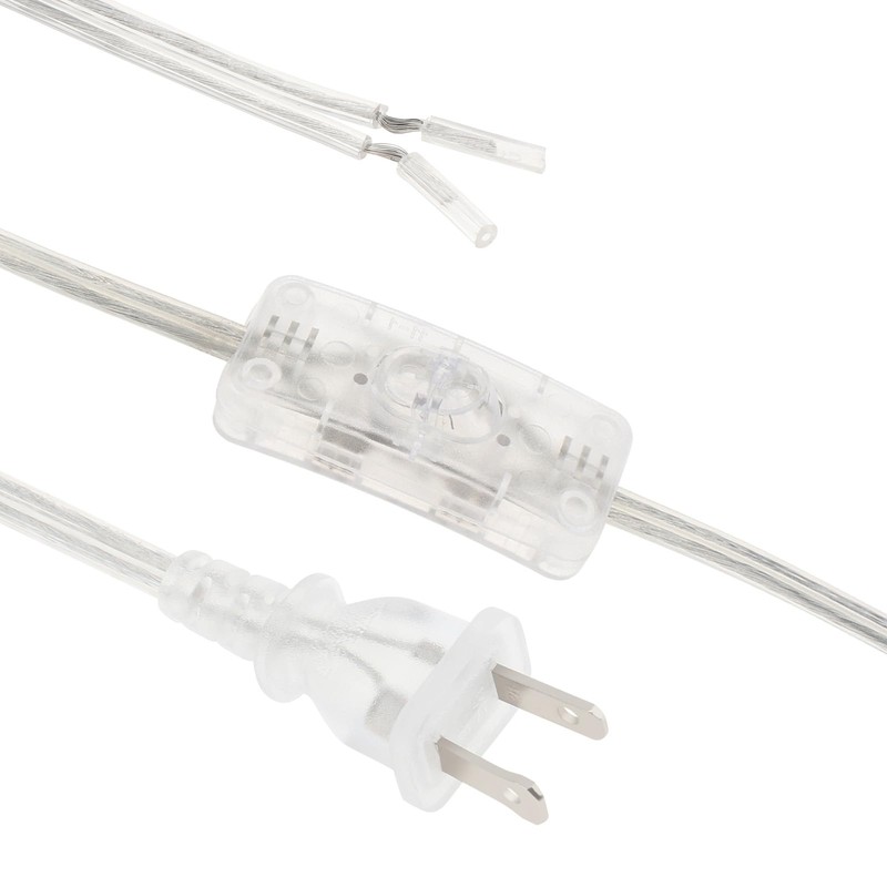 RTNLIT 8FT Lamp Cord with On/Off Button Switch and Polarized