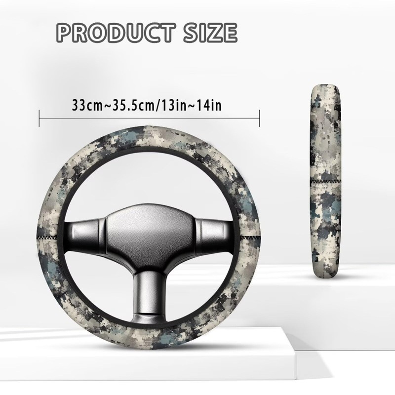 Oramclsy Camouflage Golf Cart Steering Wheel Covers for Women,High Stretch