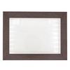 Dark Brown 9x12 Wood Shadow Box Picture Frame with White