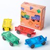 Gemmicc 4 PCS Magnetic Car Set,Magnet Construction Vehicle,Magnet Car Truck