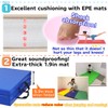 KaRaDaStyle Gymnastics Mat 4-Folding Stretch Mats 71"x31"x2" Exercise Muscle Training