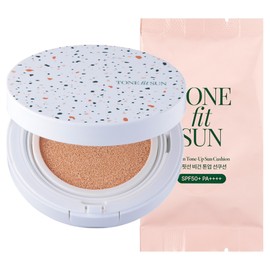 Tone Fit Sun Vegan Tone Up Sun Cushion Original 12g + Refill 12g Set SPF50+ PA++++, 1 Piece / 톤핏선 비건 톤업 선쿠션 본품 12g + 리필 12g 세트 SPF50+ PA++++, 1개