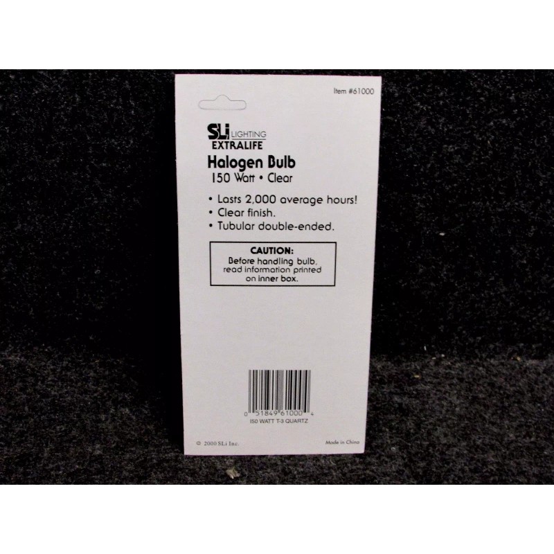 EXTRALIFE NOS! EXTRALIFE TUNGSTEN HALOGEN 150 WATT QUARTZ BULB, 150