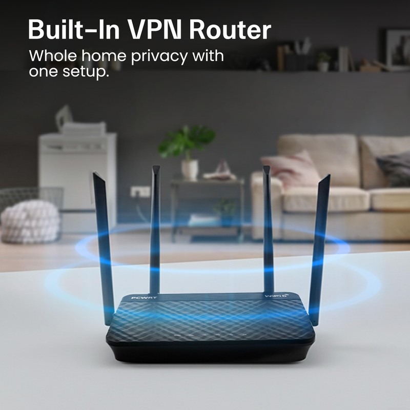 pcWRT PW-AX1800 WiFi 6 Router Long Range with VLAN Support,