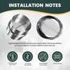 4" Backdraft Damper, One-Way Ducting Insert with Spring-Loaded Aluminum Flaps,