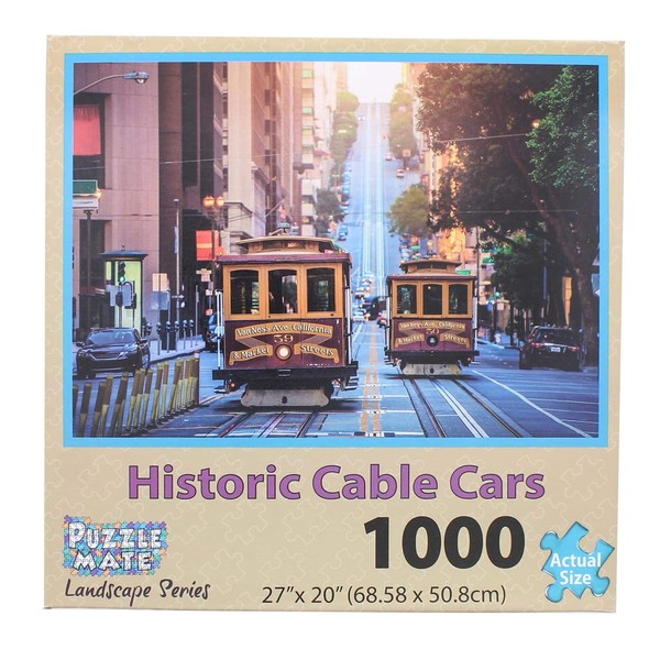 Puzzle Mate - Historic Cable Cars - 1000 Piece Jigsaw Puzzle