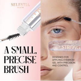 SELESTIA BEAUTY Clear Eyebrow Gel – Long-Lasting Formula for Strong Hold & Natural Finish, Clump & Flake Free – Taming & Defining Brow Lamination Gel, 0.095 fl.oz. – Strong As You Are