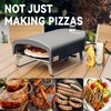 Q Pizza Portable Propane Pizza Oven with Manual Rotating Stone,