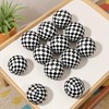 16 PCS 2 Inch Black and White Rubber Checkered Party
