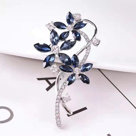 Forget Me Not Brooch - Brooches for Women Uk, Forget Me not Gifts, Brooches for Women, Vintage Women’s Rhinestone Crystal Pin Badge,Forget Me not Pin Badge,Women's Brooches & Pins for Wedding Party