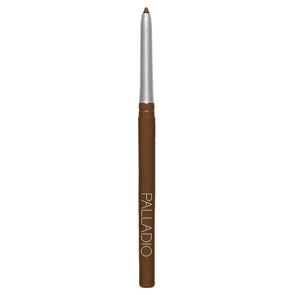 Palladio Retractable Waterproof Eyeliner, Richly Pigmented Color and Creamy, Slip Twist Up Pencil Eye Liner, Smudge Proof Long Lasting Application, All Day Wear, No Sharpener Required, Black Brown