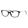 Womens Classic Mod Minimal Oval Rectangular Reading Glasses Black Gold