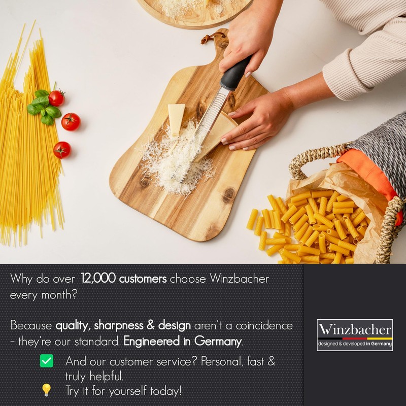 Winzbacher Premium Zester - Parmesan, Lemon, Nutmeg & Ginger Grater