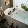 Acrylic Bathtub Tray Caddy, Clear Bath Shelf Tub Rack with