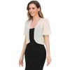 Women Shrug Soft Chiffon Open Front Sheer Short Sleeve Cardigans