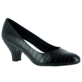 Easy Street Women's Fabulous Pump,Black Croco,8.5 W US