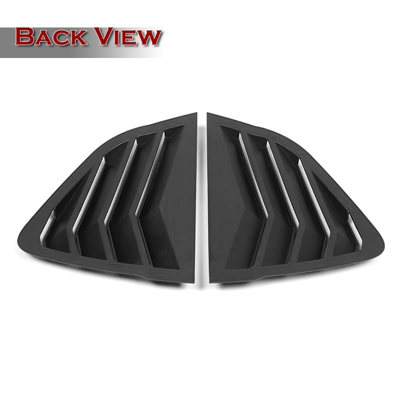 RACING9SPEED Rear Side Window Louvers Air Vent Scoop Shades Cover