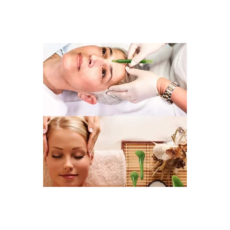 Rodillo Masaje Facial Gua Sha De Jade Antienvejecimiento Kit