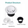 4 inch ABS Adjustable Air Vent White Round Soffit Exhaust