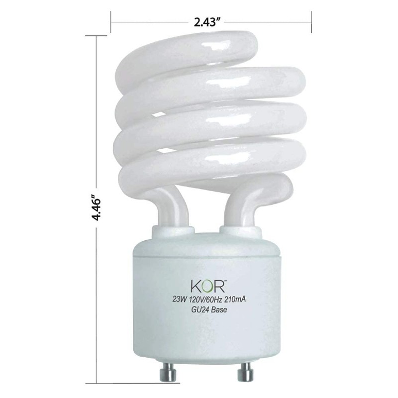 KOR (Pack of 4) 23 Watt Mini Spiral - GU24